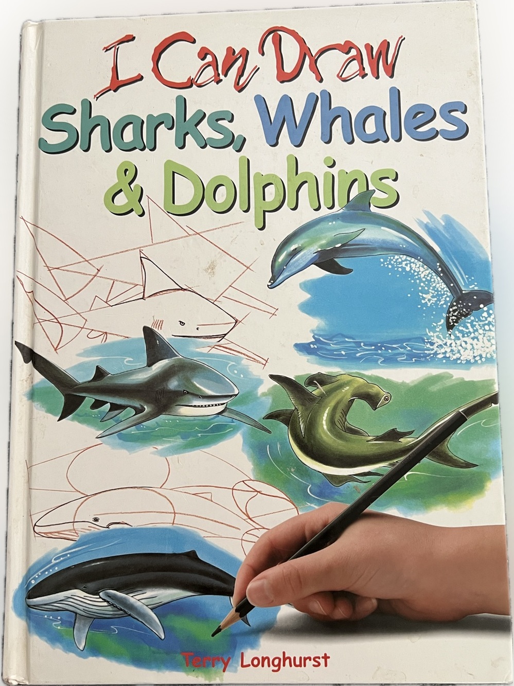 🔴”i Can Draw Sharks, Whales & Dolphins Illustrated Drawing Hardback Book